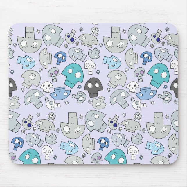 Skull Pattern Mouse Pad (Front)