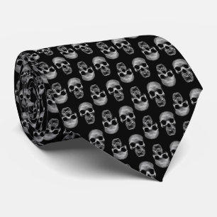 Skull Pattern Neck Tie