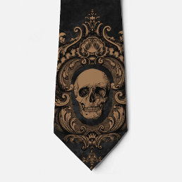 Skull Pattern | Neck Tie | Black