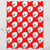 Skull Pattern On Red Background (Front)