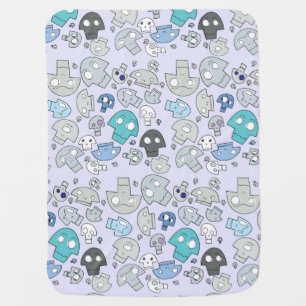 Skull Pattern Receiving Blanket