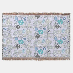 Skull Pattern Throw Blanket