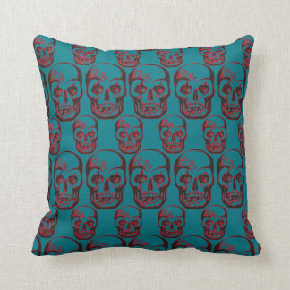 skull pattern throw pillow