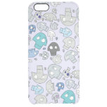 Skull Pattern Clear iPhone 6 Plus Case