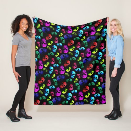 Skull patterned  fleece blanket