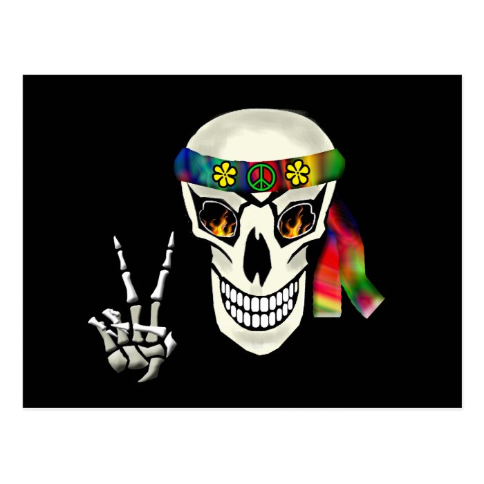 Skull Peace Post Card