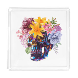 SKULL PETALS ACRYLIC TRAY