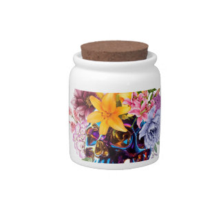 SKULL PETALS CANDY JAR