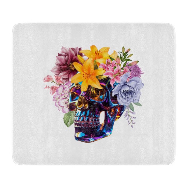 SKULL PETALS CUTTING BOARD (Front)