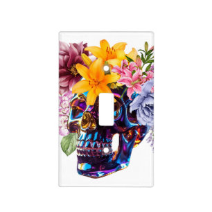 SKULL PETALS LIGHT SWITCH COVER