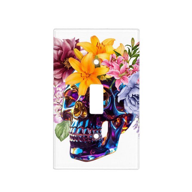 SKULL PETALS LIGHT SWITCH COVER (Front)