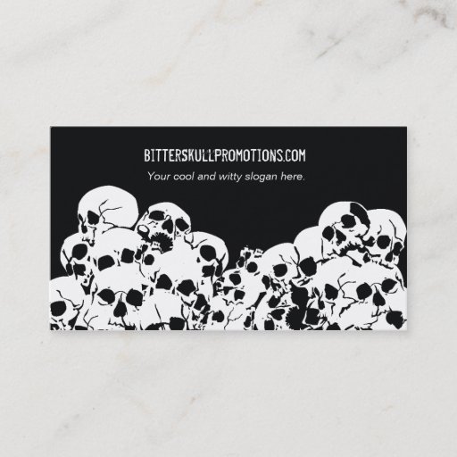 Customizable Skull Pile Business Cards
