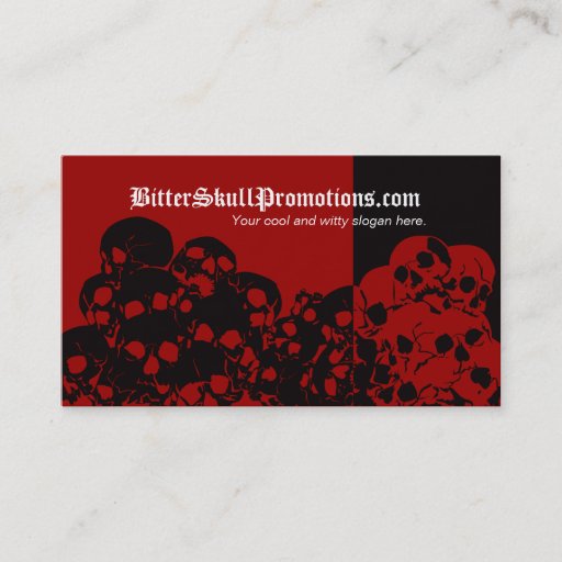 Customizable Skull Pile Split Business Cards