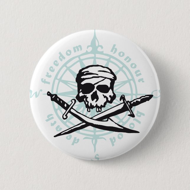 skull pinback button (Front)