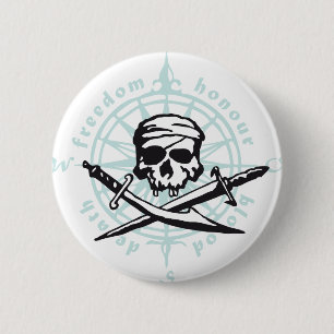 skull pinback button