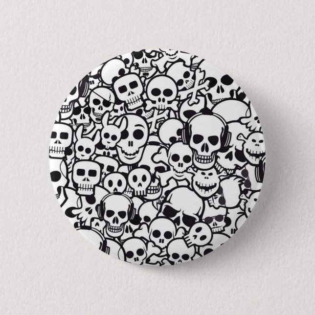 skull pinback button (Front)