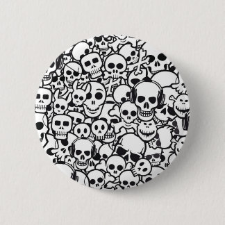 skull pinback button