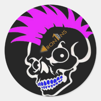 Skull Pink  and Black Stickers