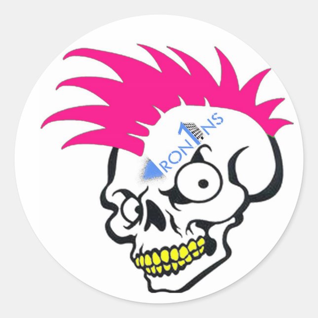 Skull pink Stickers (Front)