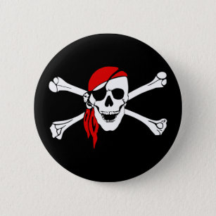 skull pirate button