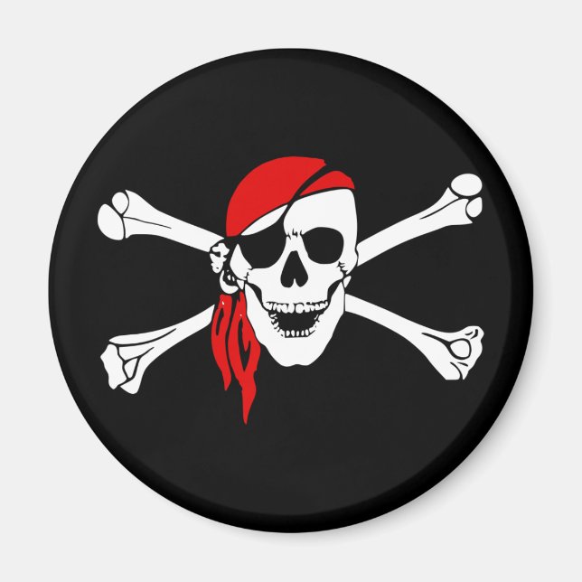 skull pirate magnet (Front)