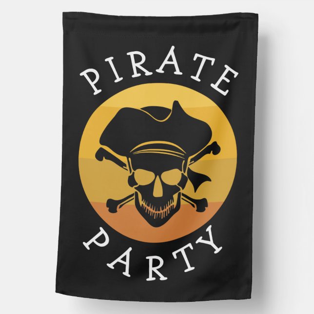 Skull Pirate Party  House Flag (Front)