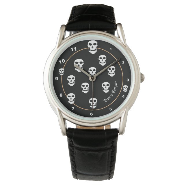 Skull & Pirates Flag, Halloween spooky watch (Front)