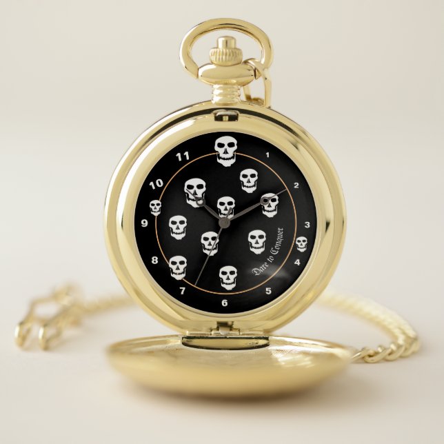 Skull & Pirates Flag, Halloween spooky watch (Inside)