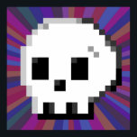 Skull pixel art 8 bit psychedelic purple Poster<br><div class="desc">Skull pixel art 8 bit psychedelic purple Poster inspired by Irezumi tattoo,  manga,  pop art and a touch of Italian taste</div>
