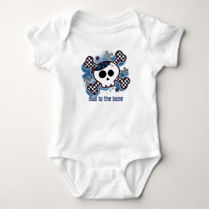 Skull Plaid Baby Personalized Custom One piece Bodysuit