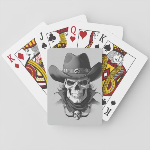 Skull playing card