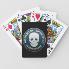 Skull Playing Cards For Bikers Ol&#39; Ladies