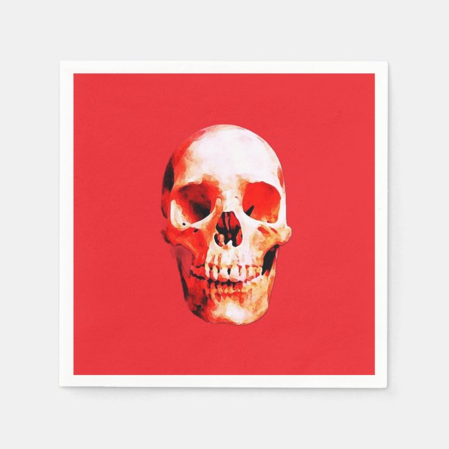 Skull Pop Art Illustration Napkins (Front)