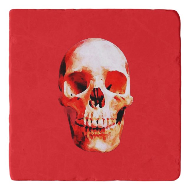 Skull Pop Art Illustration Trivet (Front)