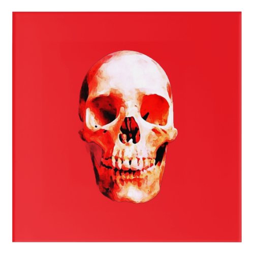 Skull Pop Art Illustration Wall Acrylic