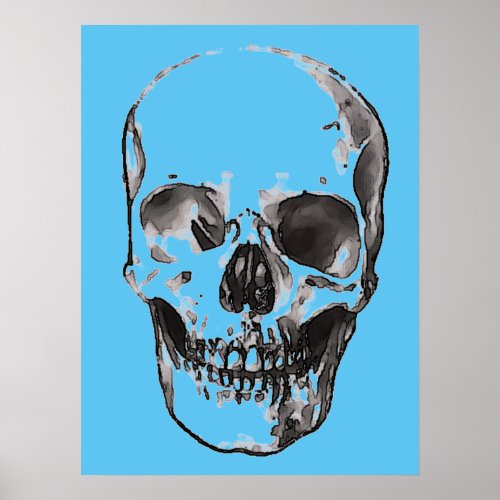 Skull  Pop Art Poster