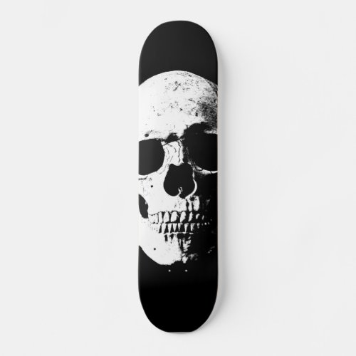 skull pop art retro look skateboard