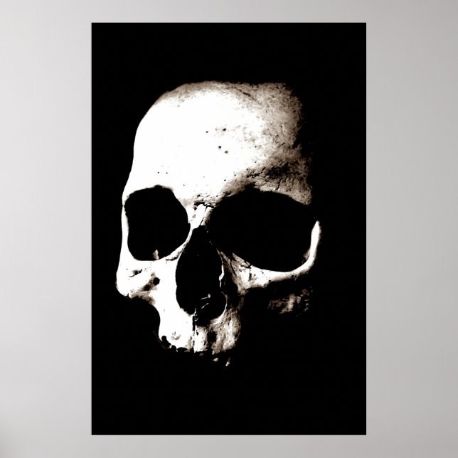 Skull Pop Art Sepia Unique Special Poster (Front)
