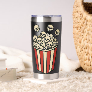 Skull Popcorn Box Sticker  Insulated Tumbler