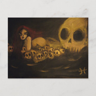 skull postcard