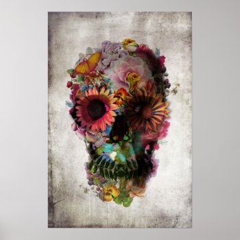 Skull Poster by ikiiki at Zazzle
