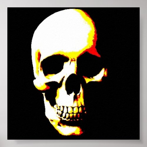 Skull Poster Print _ Fantasy Punk Rock Pop Art