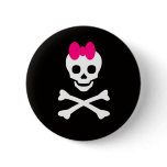 Skull Princess Pinback Button