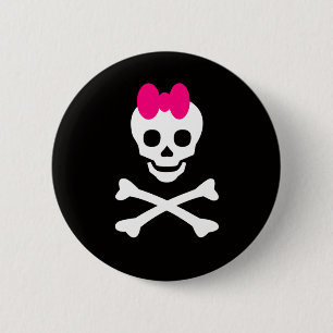 Skull Princess Pinback Button