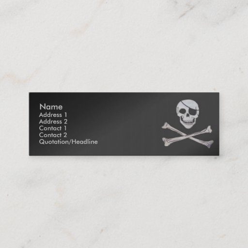 Customizable Skull Profile Card Business Cards