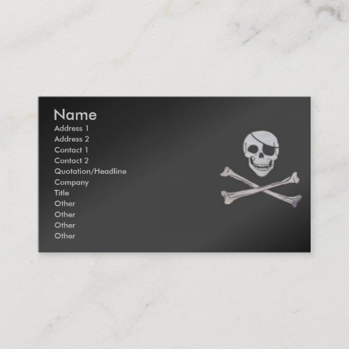 Skull Profile Card Business Card