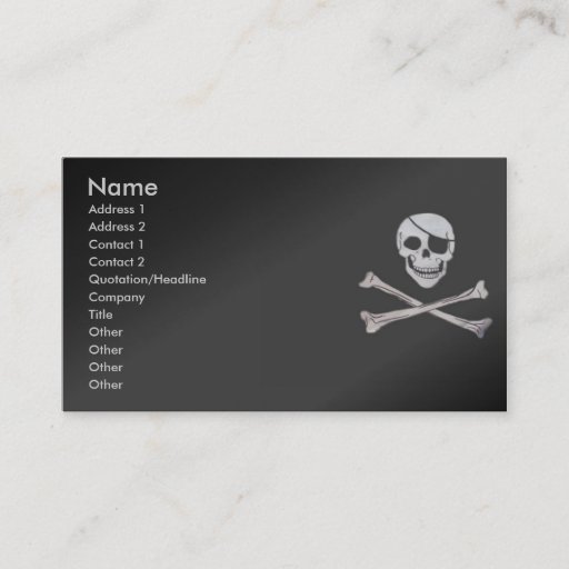 Customizable Skull Profile Card Business Card