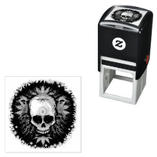 Skull Psychedelic Trippy Explosion mugs Self-inking Stamp