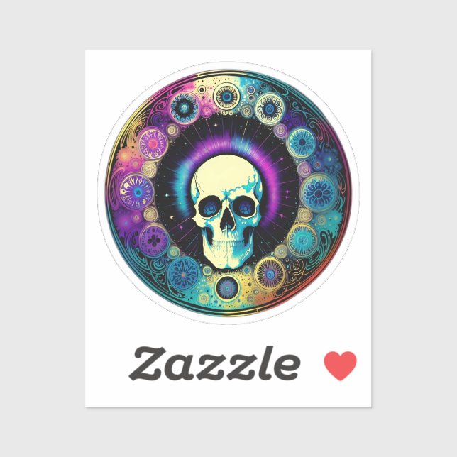 Skull Psychedelics Sticker (Sheet)
