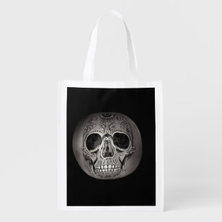 Skull Pumpkin Trick or Treat Reusable Bag